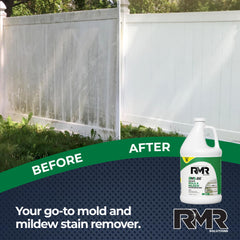 RMR-86 spray application shown on a stained surface for fast results