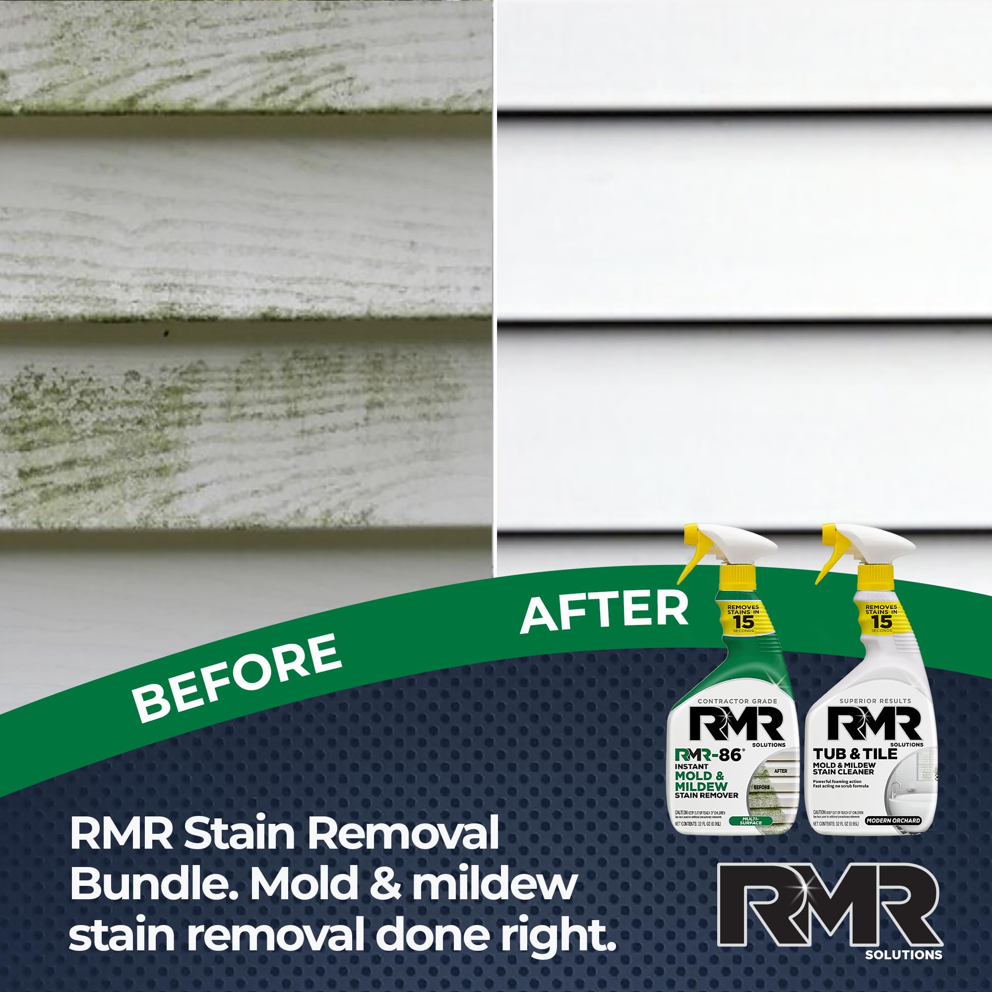 Indoor surfaces refreshed: tubs, sinks, and counters with RMR Mold Stain Eraser