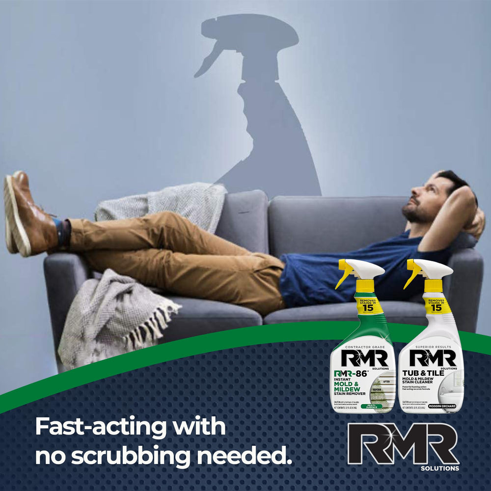Simple spray-on use without sanding or heavy scrubbing with RMR Pack
