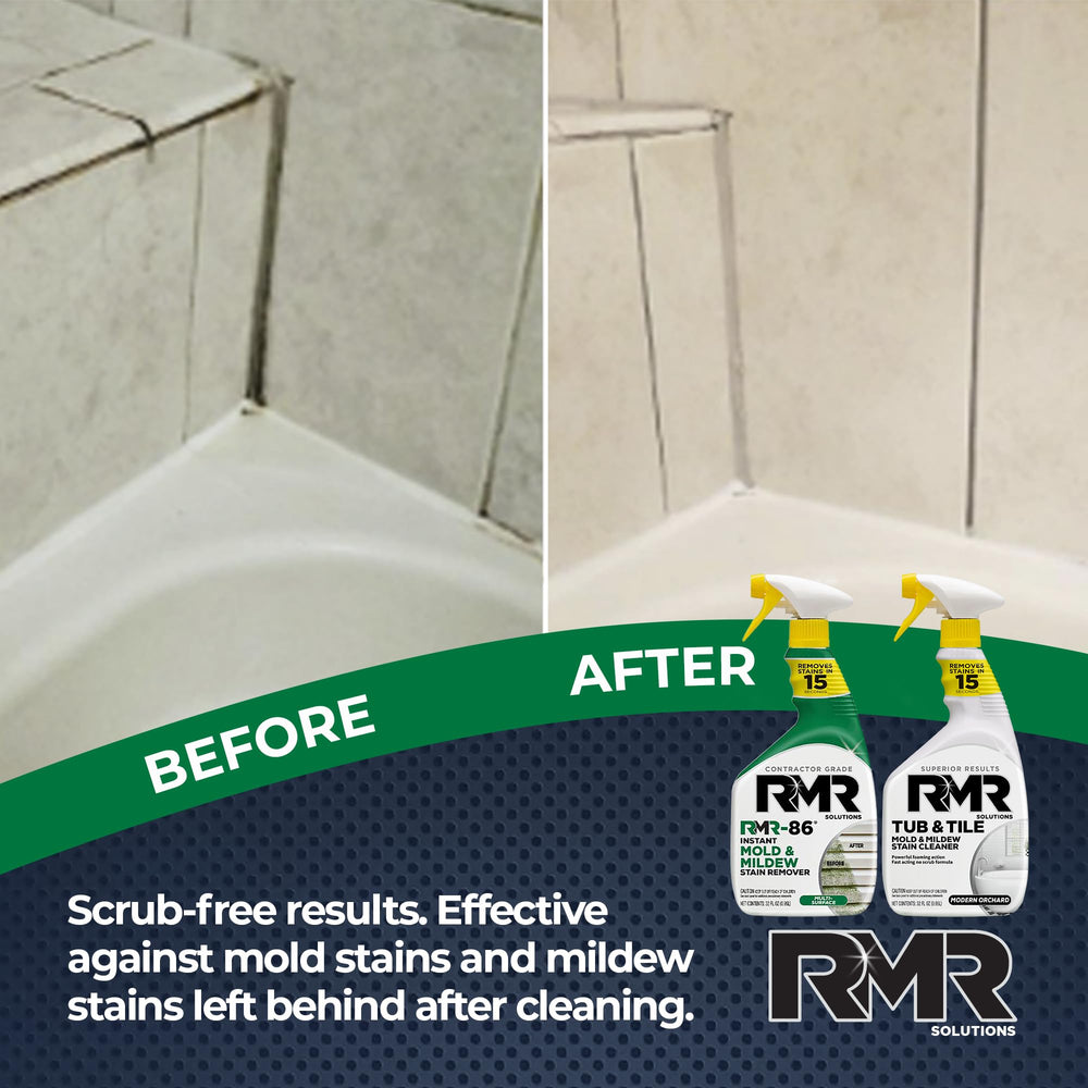 Mildew and mineral deposits removed on showers and concrete surfaces