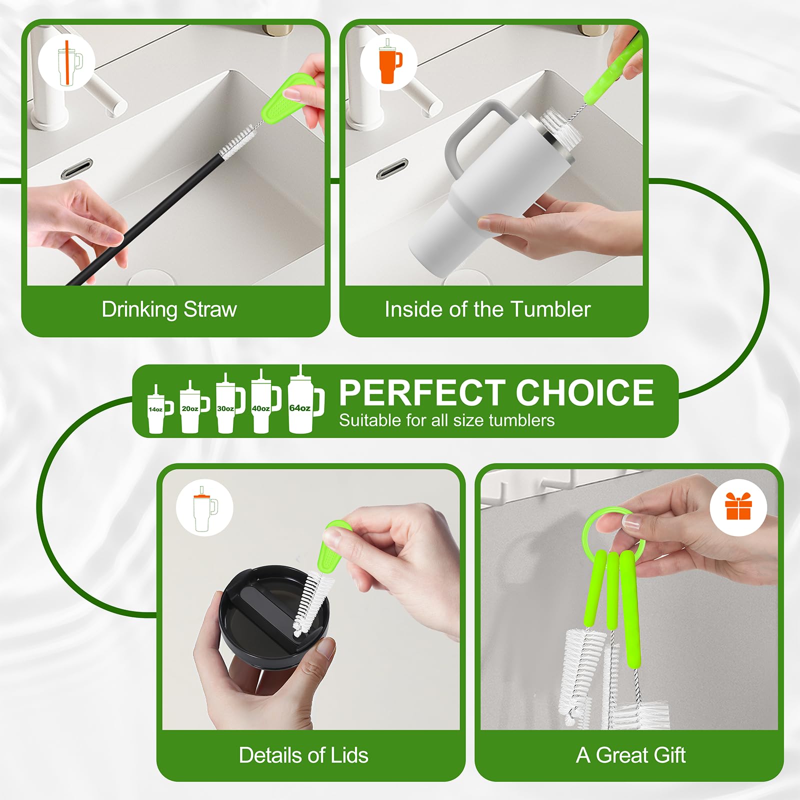 RNOAFMU portable cleaning kit ideal for cups and baby bottles.