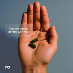 Ro Daily Multivitamin for Men container open showing tablets for easy daily use.