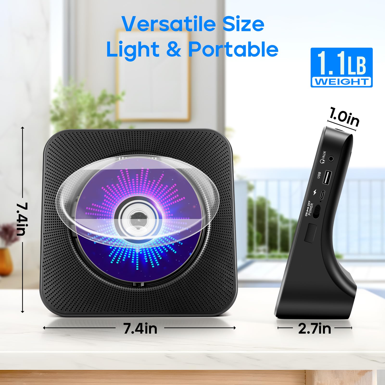 ROADOM compact design fits neatly in any room.