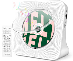 ROADOM desktop CD player front view, compact home audio solution.