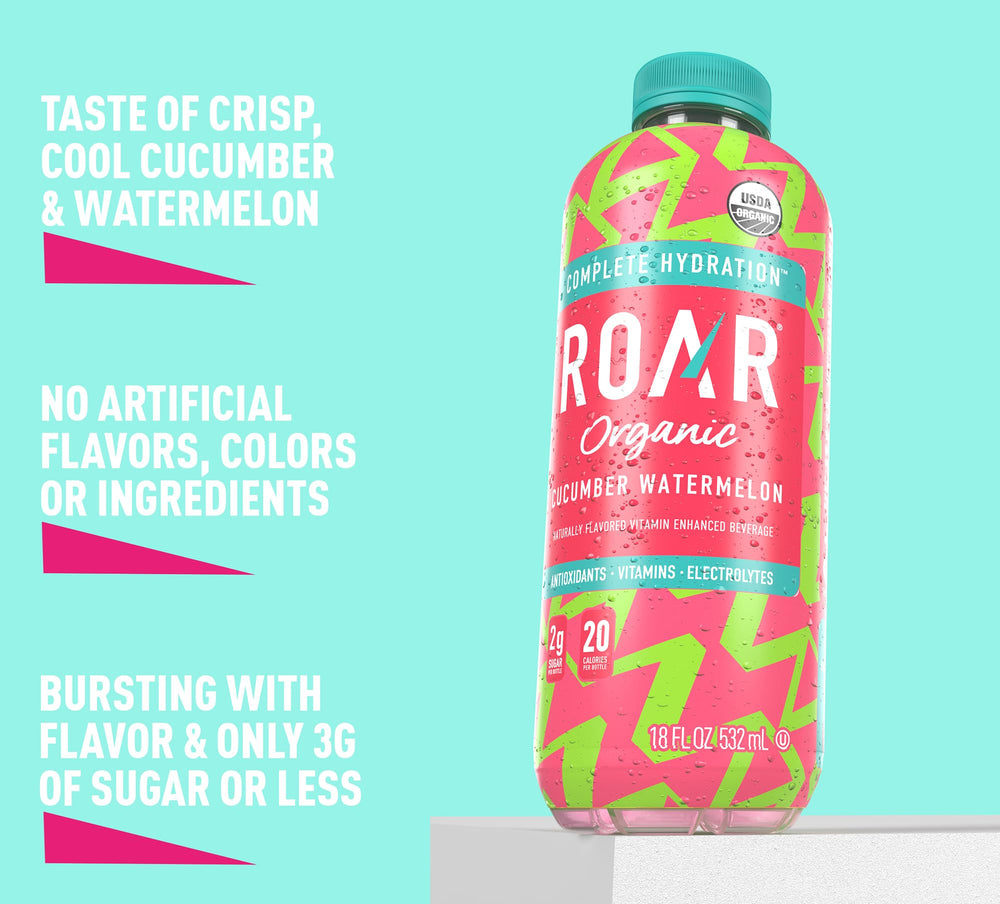 ROAR Organic Electrolyte Infusion USDA Organic certification and vegan-friendly