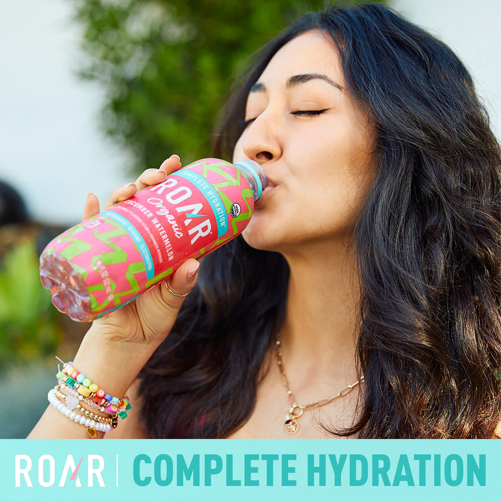 ROAR Organic Electrolyte Infusion low-sugar formula with natural sweetness