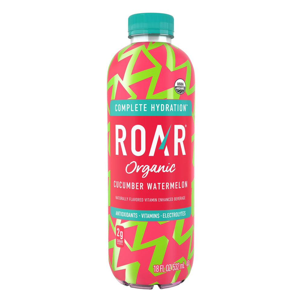 ROAR Organic non-GMO gluten-free badge signaling clean ingredients.