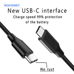 ROAYEWEY charger plugged into a Chromebook for everyday use