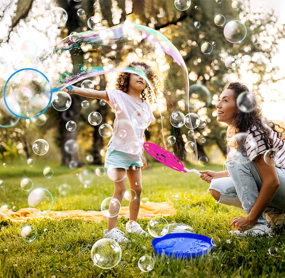 Roberly bubble wands set in use produces large, shimmering bubbles