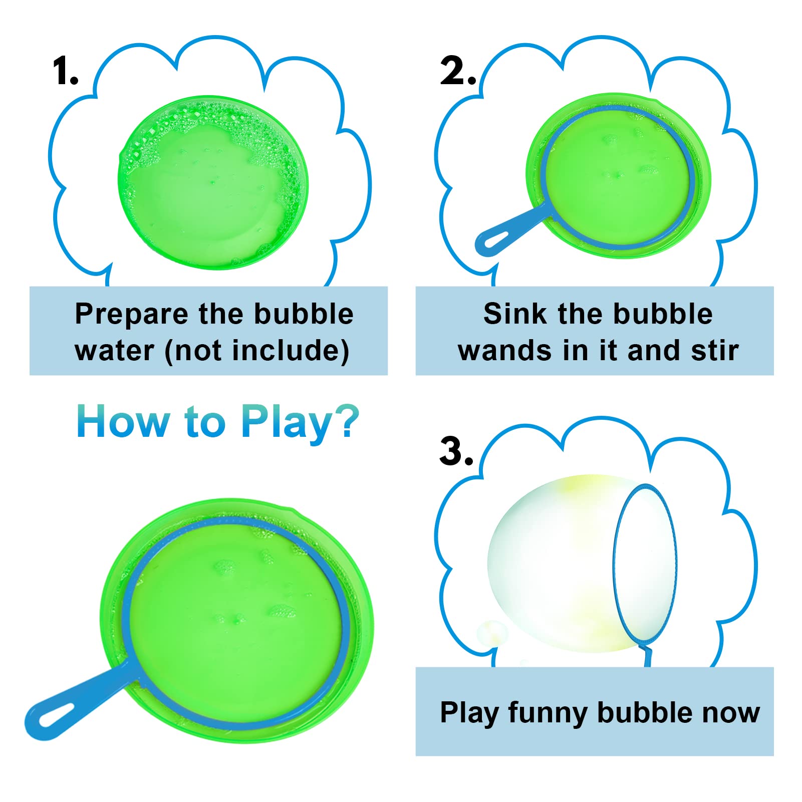 Roberly small bubble wands assortment for quick bubble bursts
