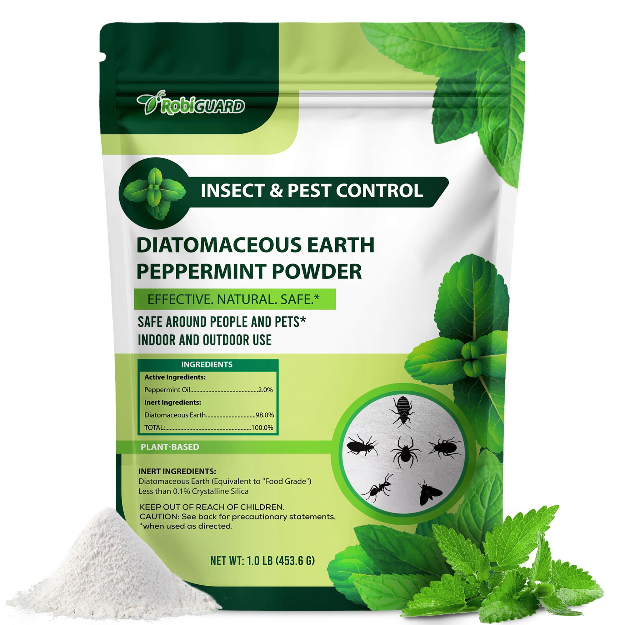 RobiGuard bottle pour: convenient powder application for crawling pest control.