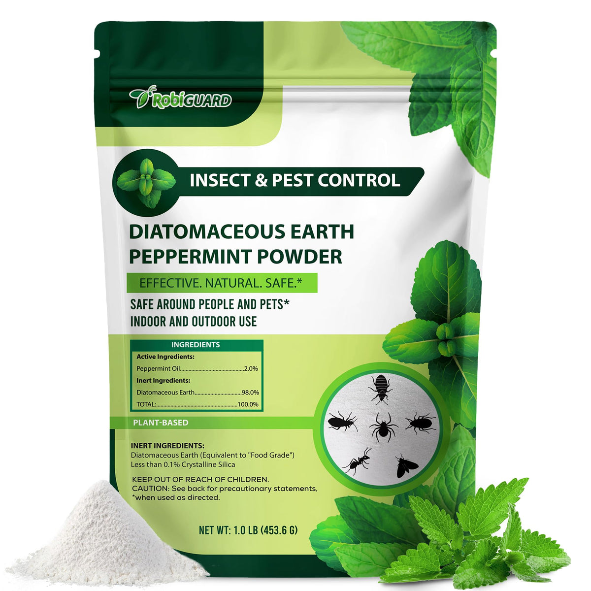 RobiGuard bottle pour: convenient powder application for crawling pest control.