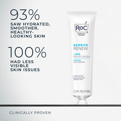 Applying RoC Barrier Renew Night Moisturizer to the face for nightly care.