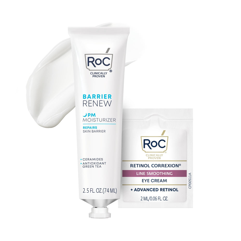 RoC Barrier Renew Night Moisturizer bottle delivering ultra-light hydration for sensitive skin.
