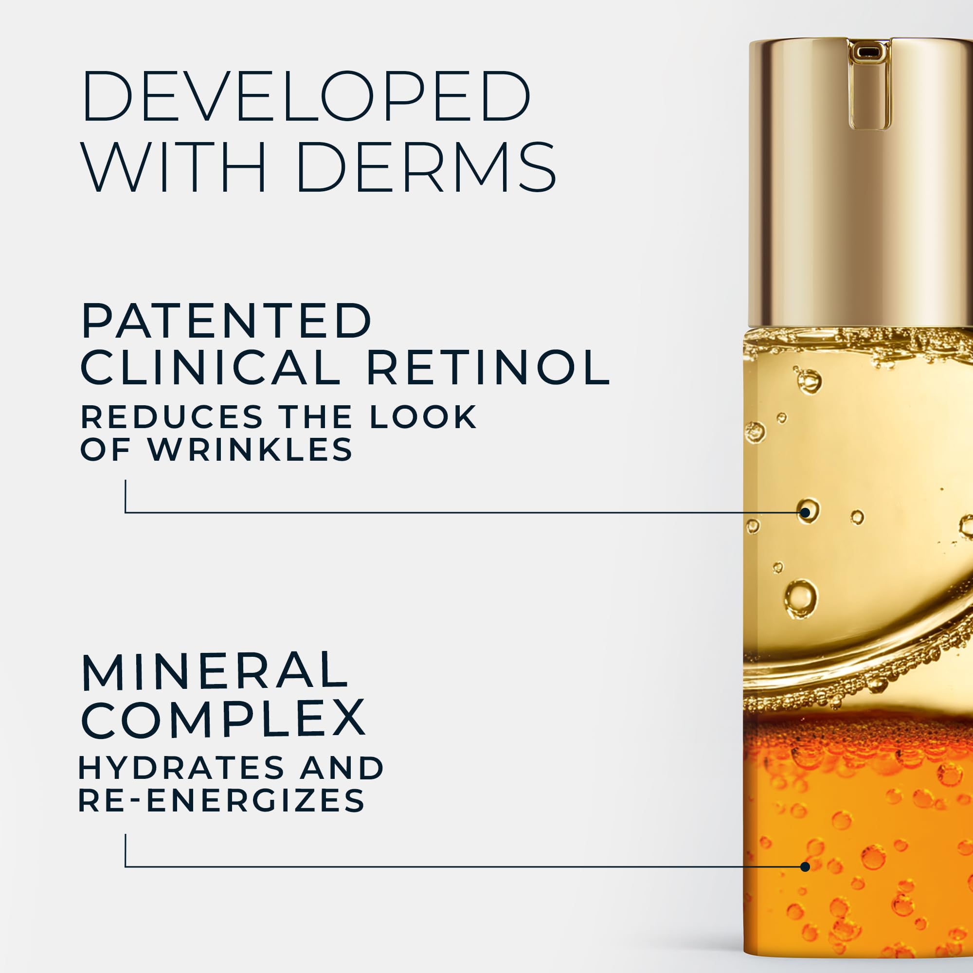 RoC Correxion serum application on cheek demonstrates easy quick absorbing use