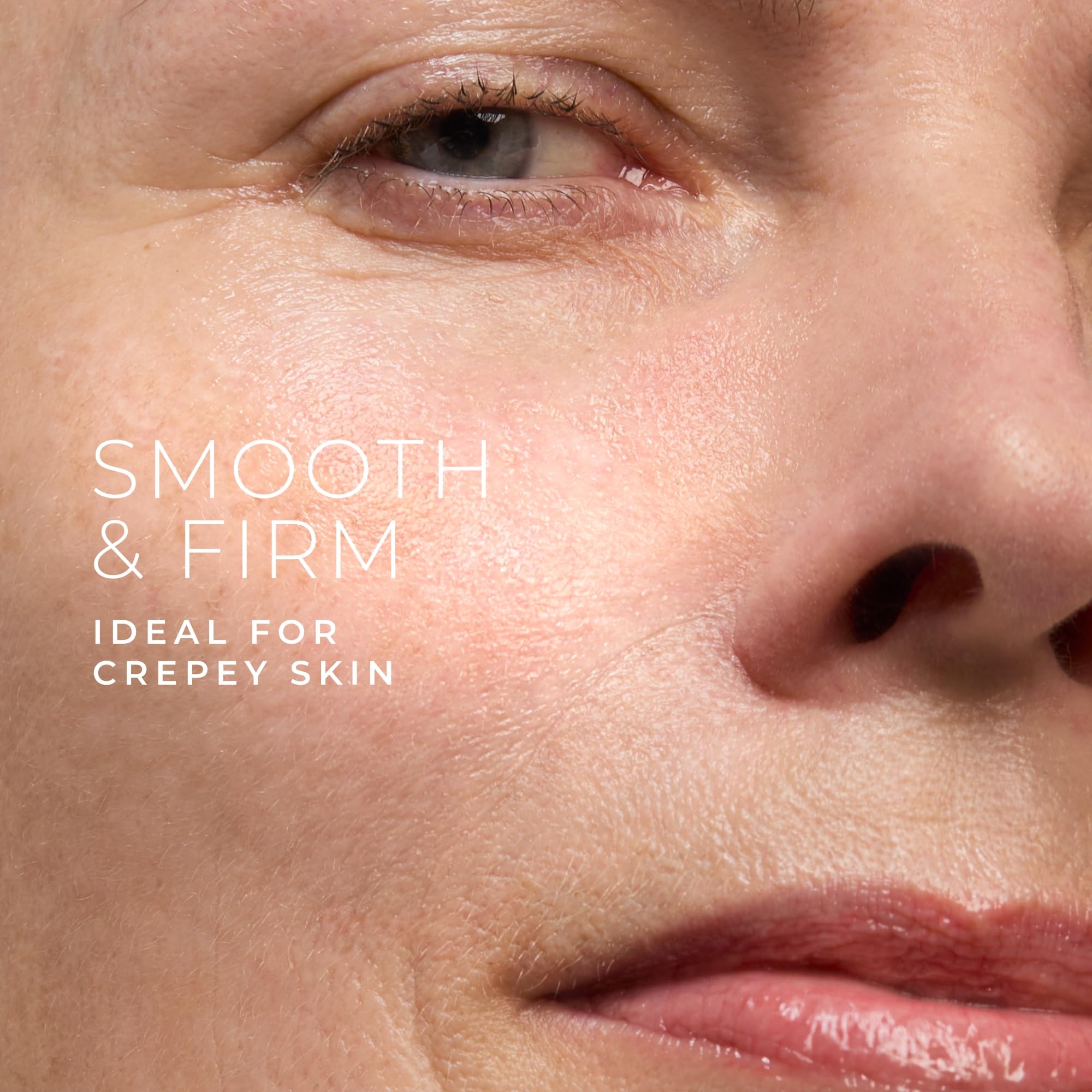 Close-up of RoC crepe repair cream texture showing rich, nourishing formula