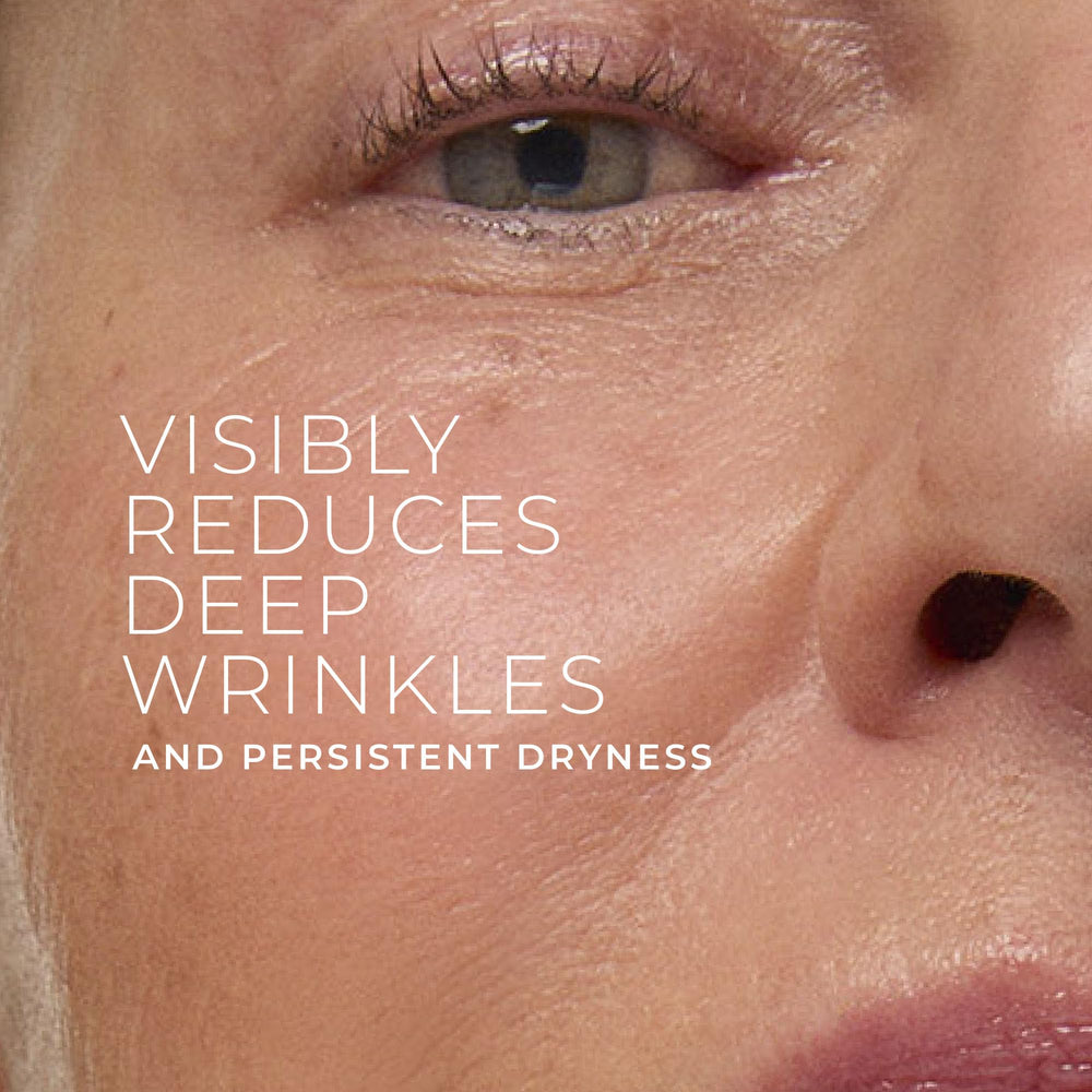 RoC Deep Wrinkle Rich Cream texture swatch highlights cushiony hydration