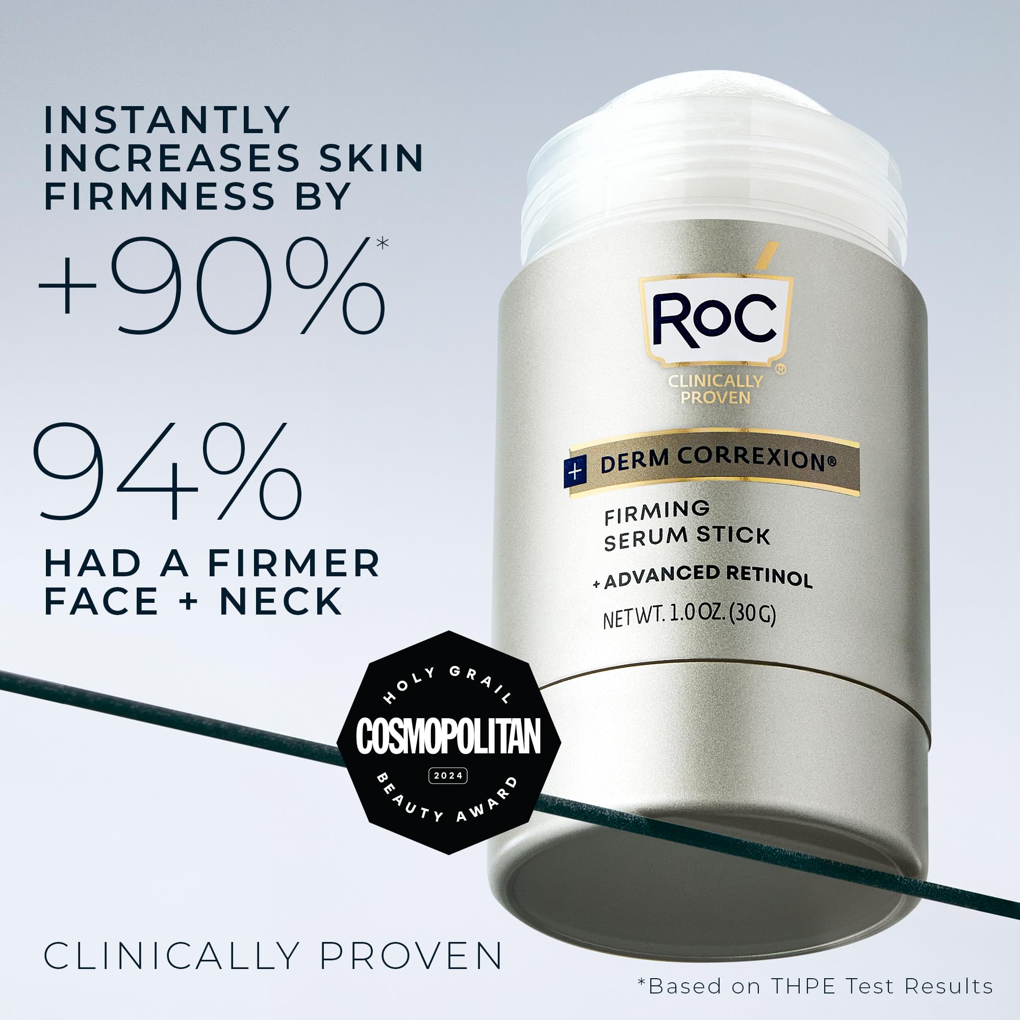 RoC Retinol Firming Serum Stick targets neck contour and texture.