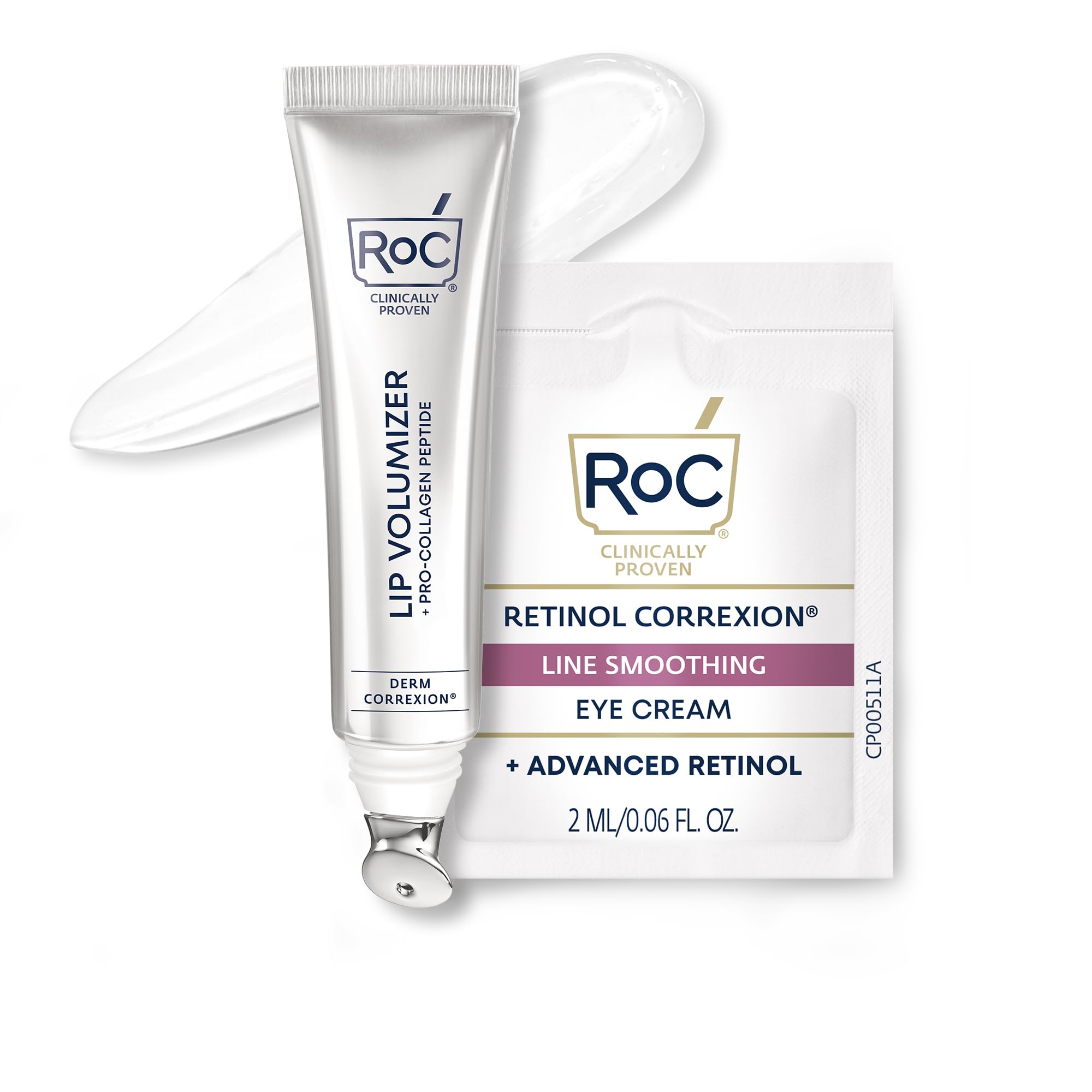 RoC Lip Volumizer tube applying for visibly fuller lips during daily routine.