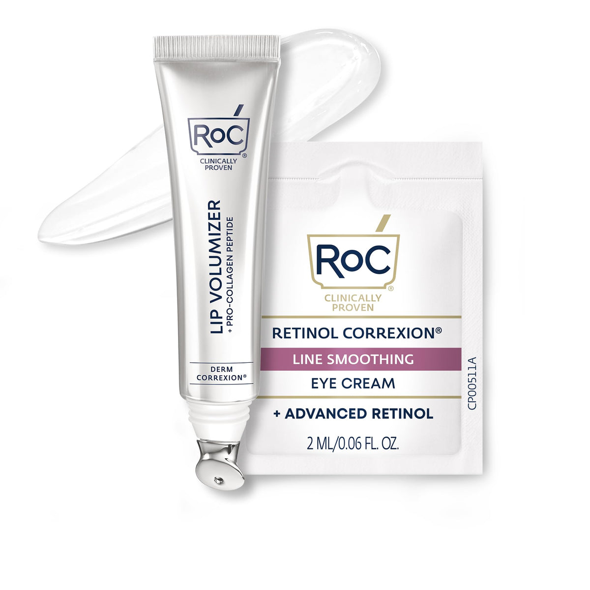 RoC Lip Volumizer tube applying for visibly fuller lips during daily routine.