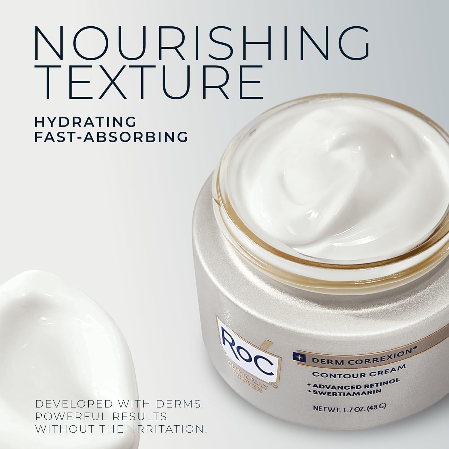 RoC Derm Correxion neck cream advanced retinol label communicates science backed care