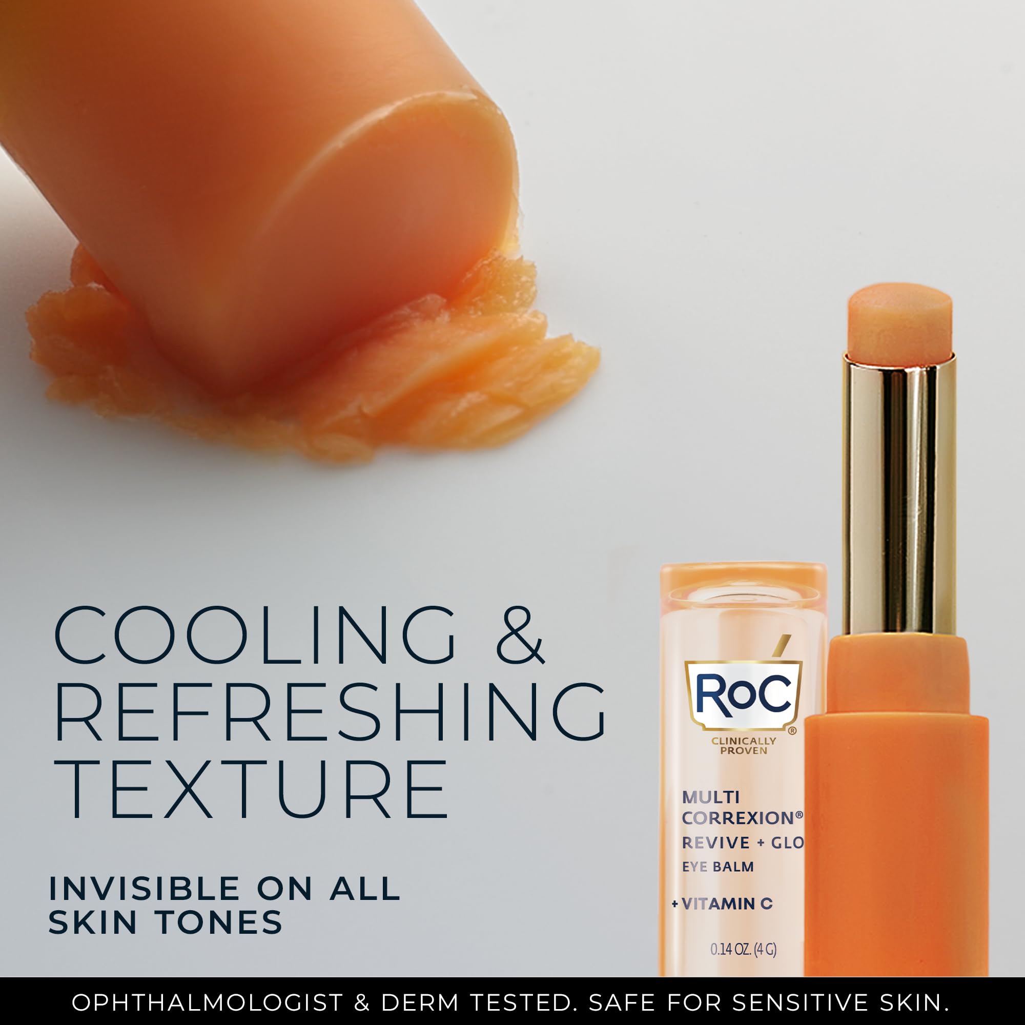 RoC dermatologist and ophthalmologist tested label with fragrance-free formula