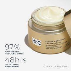 RoC fragrance-free label close-up highlighting fragrance-free formula for sensitive skin