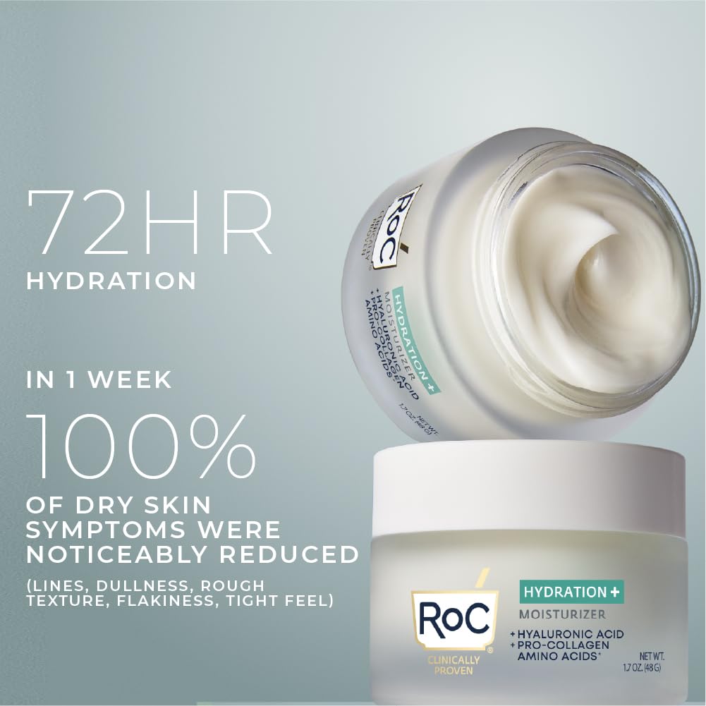 RoC Hyaluronic acid formula with seven HA blends for plumper-looking skin.