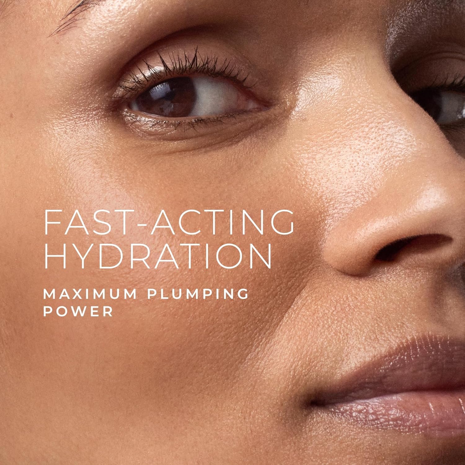 Texture of Hyaluronic serum on skin showing moisture and glow