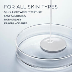 RoC Hydration+ Serum label detail highlights ingredients and fragrance-free formula.