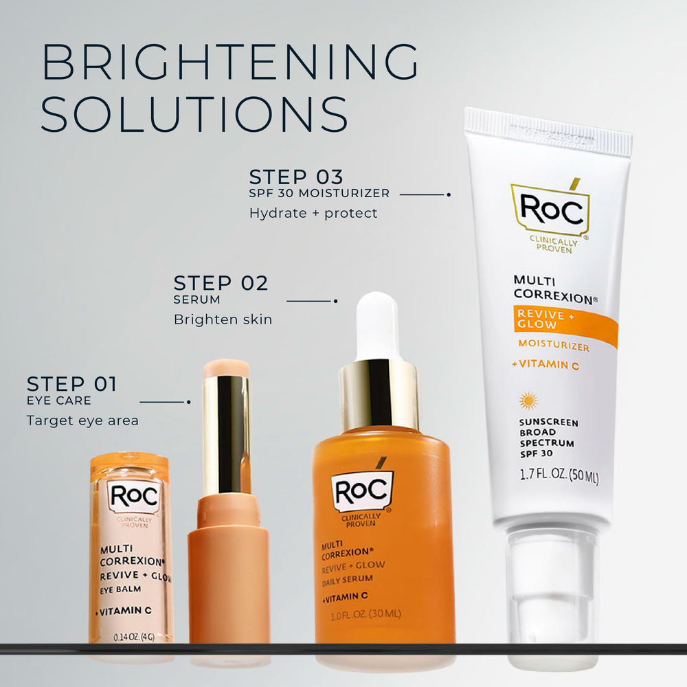 RoC morning skincare routine with SPF protection and hydration