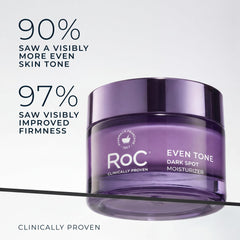 Applying RoC night cream to face and neck during nightly skincare.
