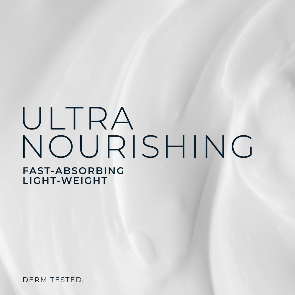 Rich night cream being gently applied with a pea-sized amount.