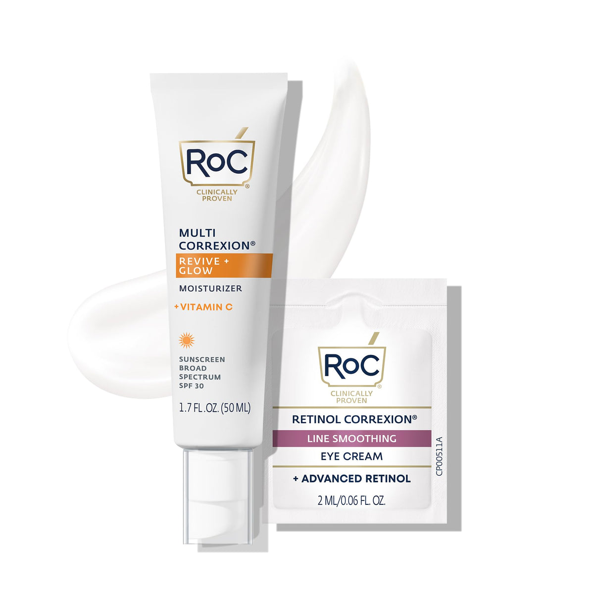 RoC Multi Correxion Revive Glow bottle close-up for daily protection and brightness