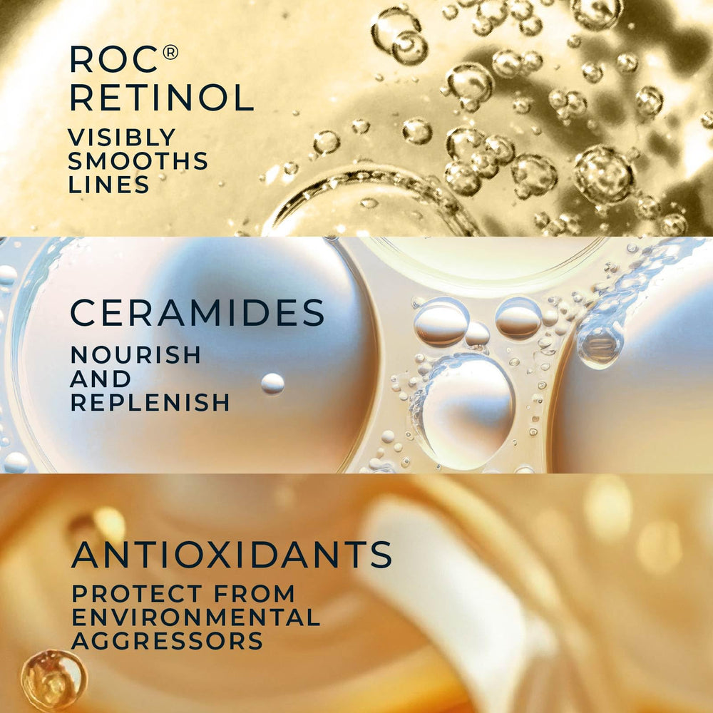 RoC night routine step applying serum before moisturizer