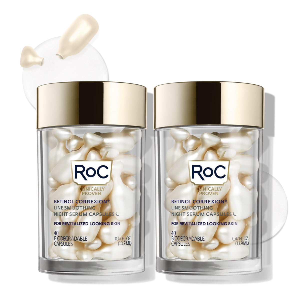 RoC Retinol Correxion night serum bottle for easy nightly anti-aging routine