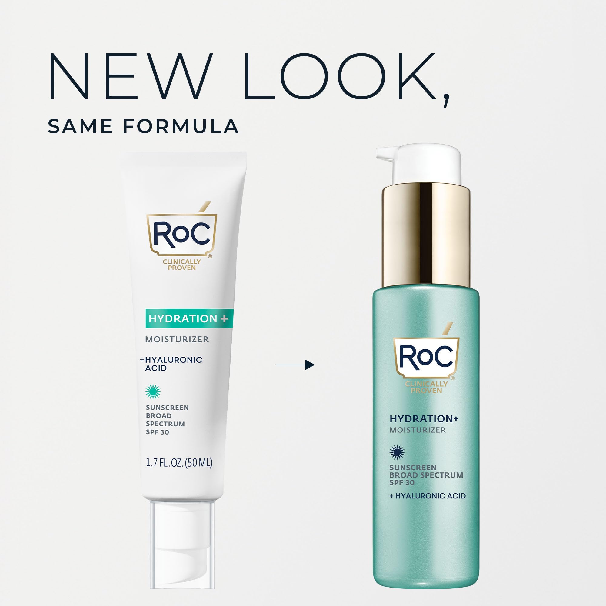 RoC SPF30 broad-spectrum sunscreen for daytime protection on all skin tones.