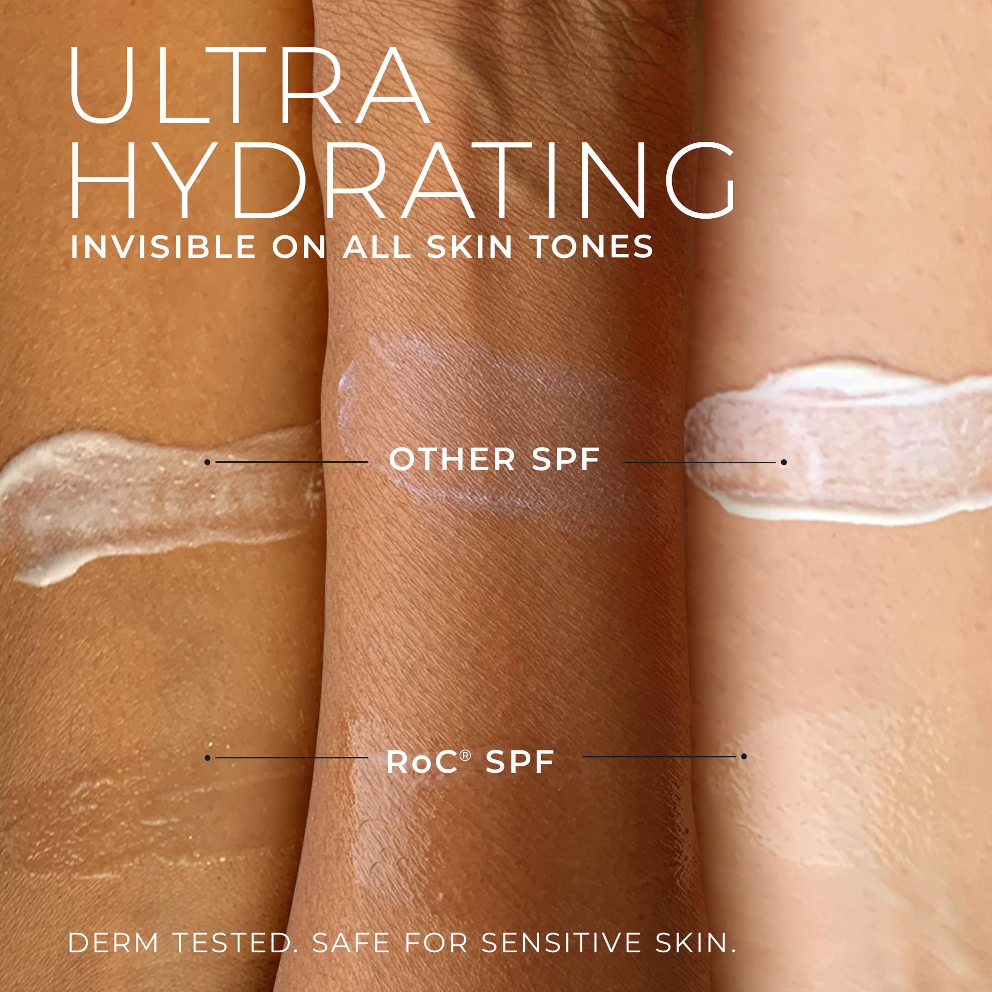 RoC SPF30 sunscreen label close-up highlighting UVA/UVB protection.