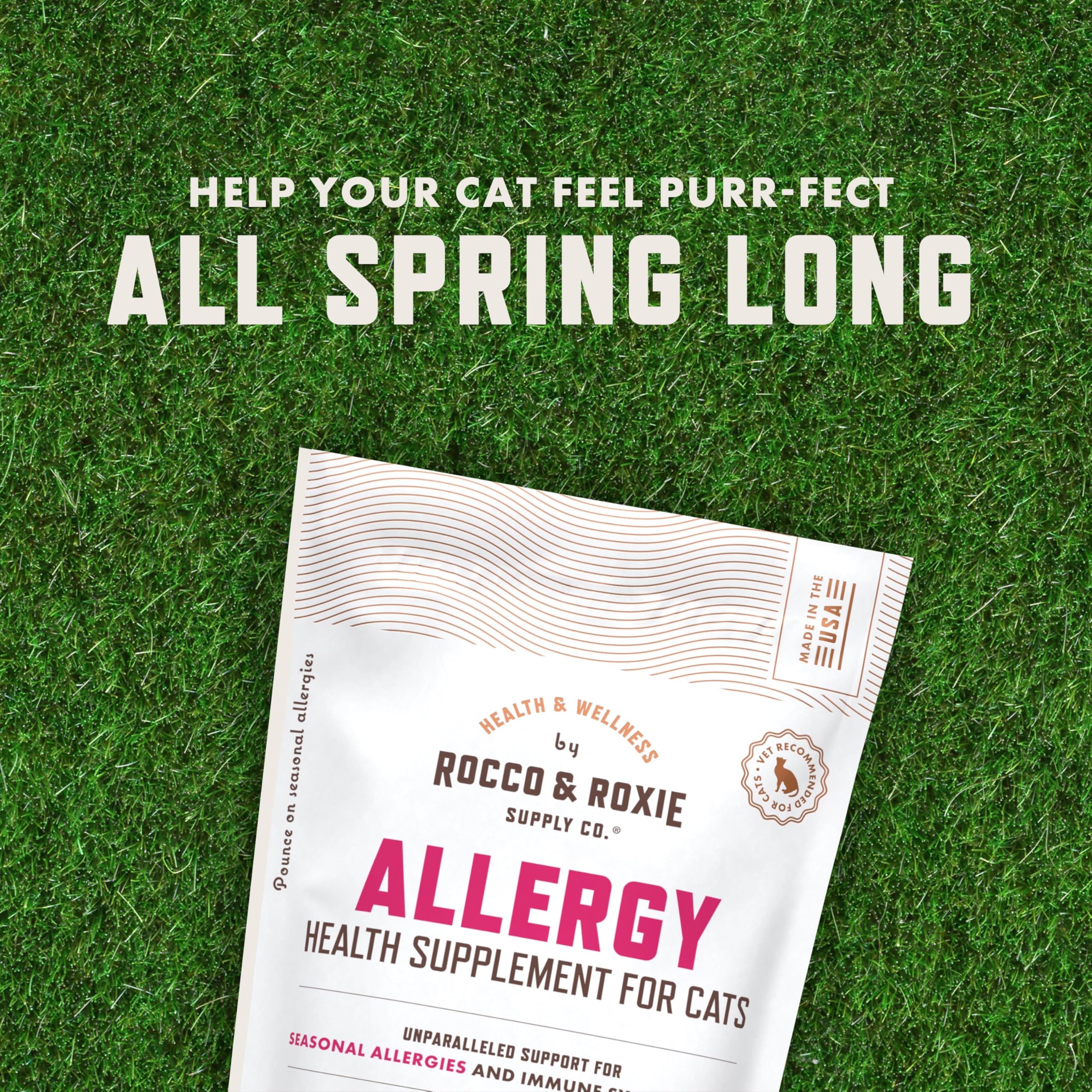 Rocco & Roxie chicken-flavored chews entice cats for allergy support