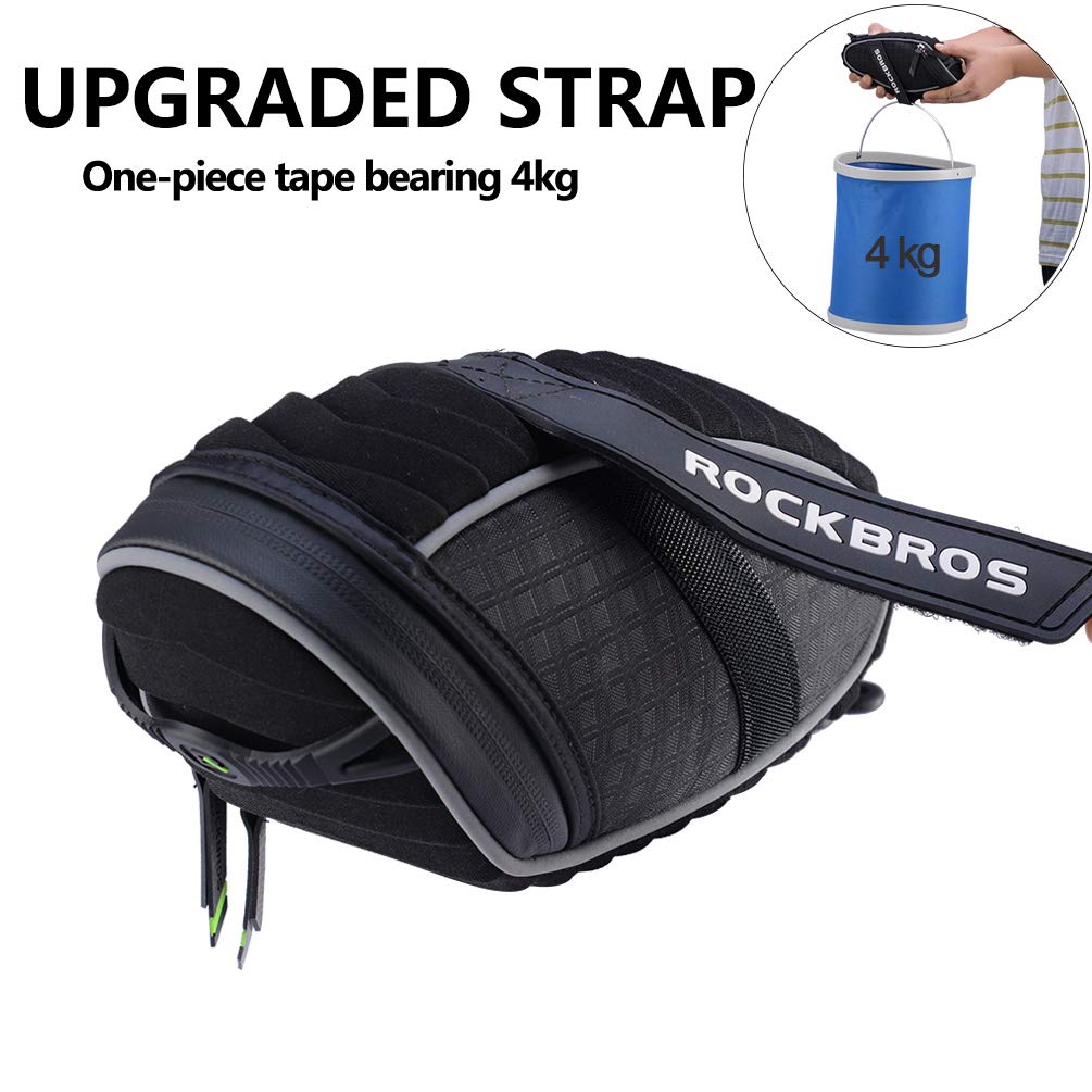 ROCKBROS seat bag upgraded straps ensure a secure mount.