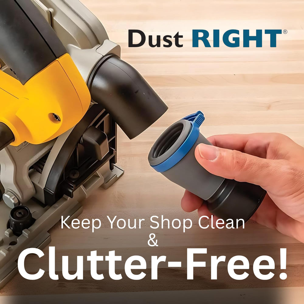 Rockler lightweight expandable hose reduces tool strain during use.