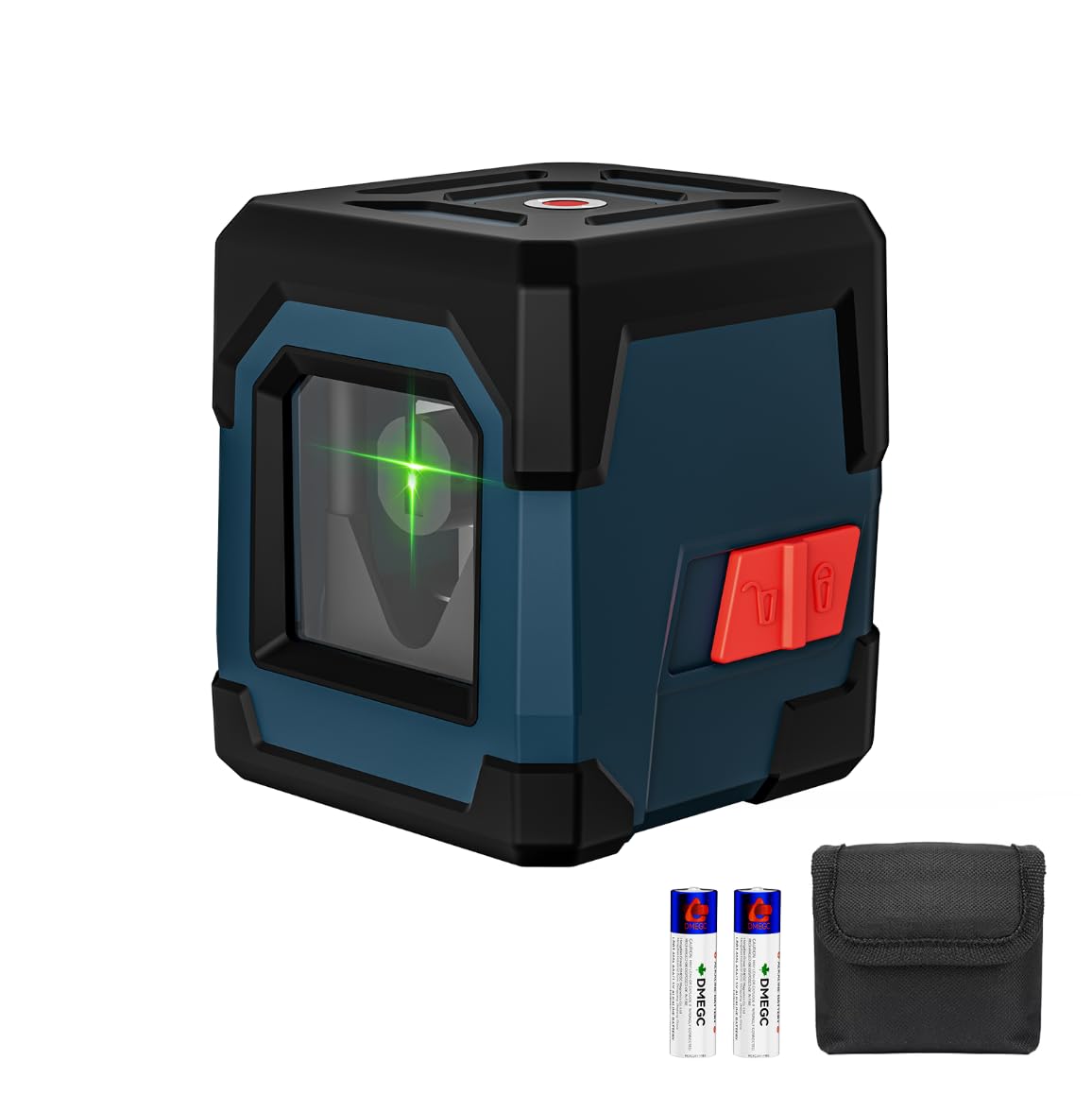 RockSeed Laser Level front view with cross line projection for precise alignment.