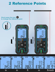RockSeed Laser Measure 165 ft range visual showing long-distance capability