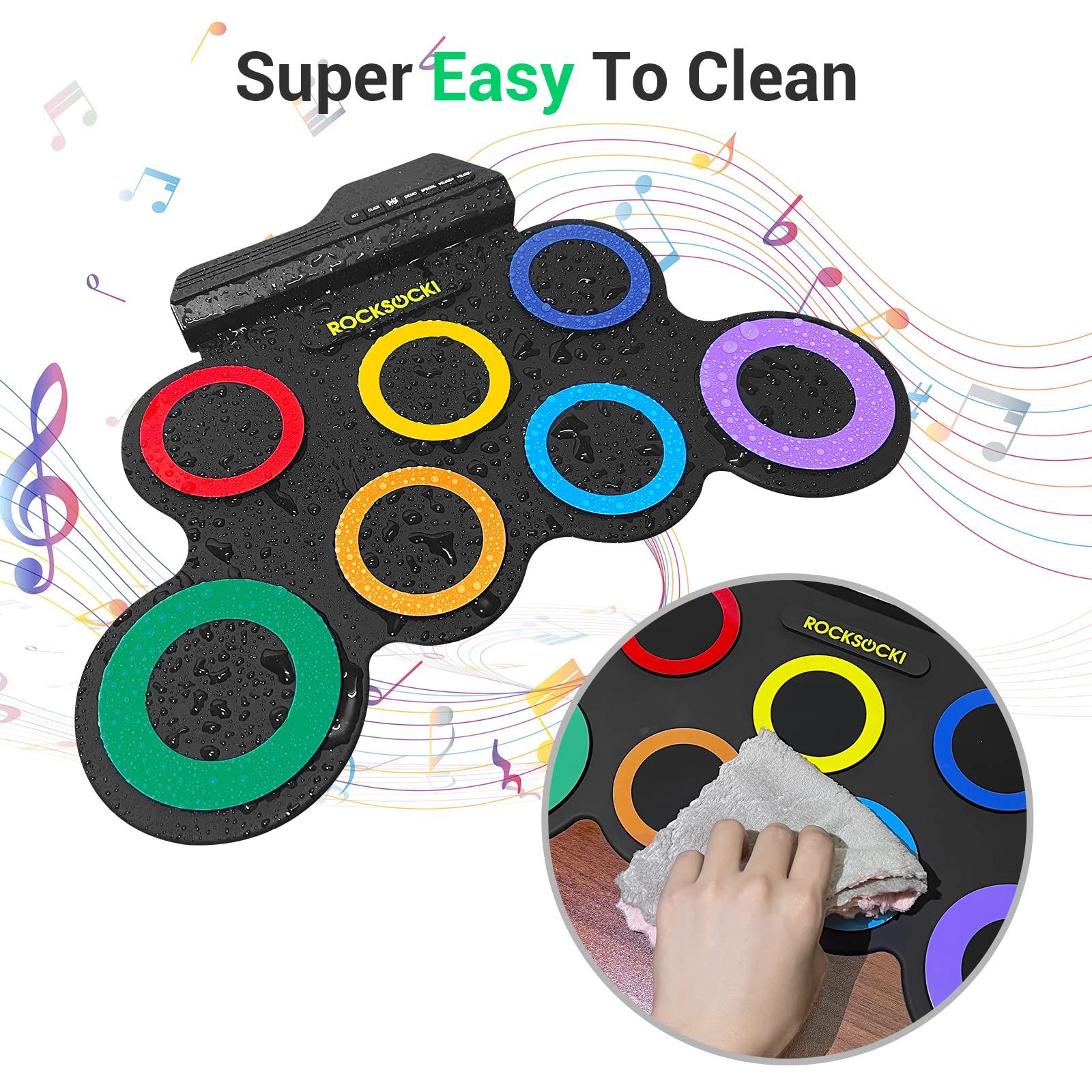 ROCKSOCKI portable drum kit designed for travel and outdoor jam sessions.