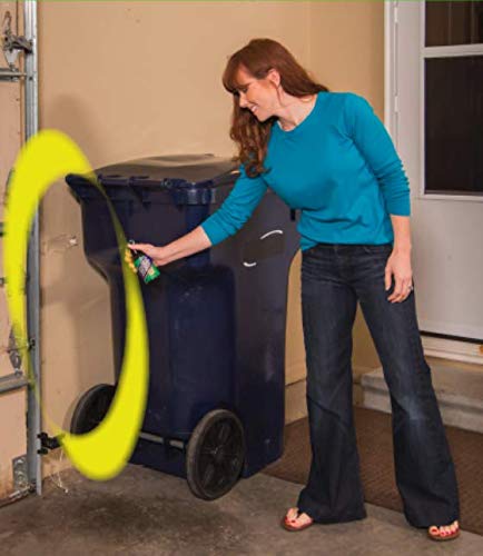 Kitchen, basement, and attic spray scenarios illustrate practical use.