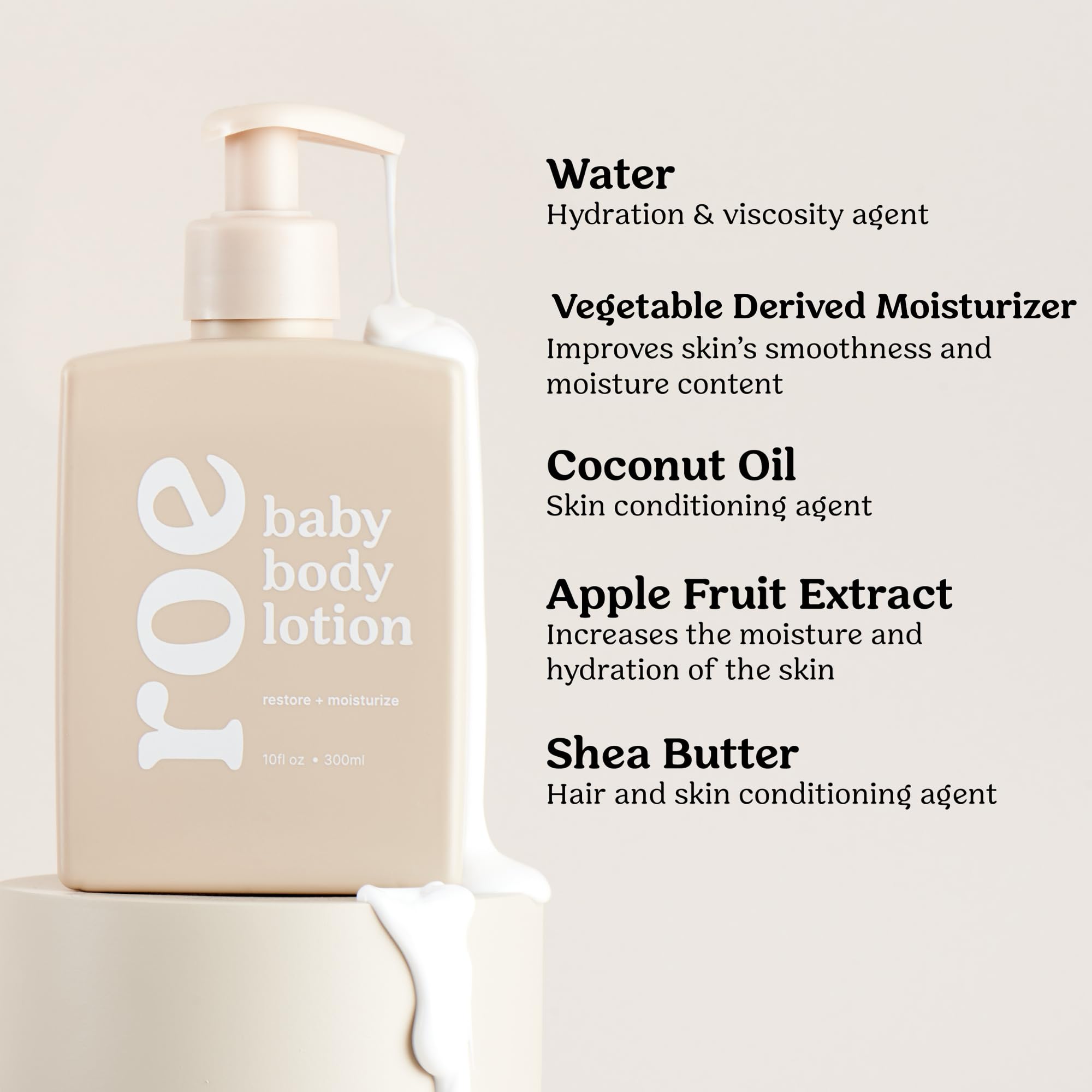 Roe Wellness gluten-free and nut-free label adds safety for sensitive skin.