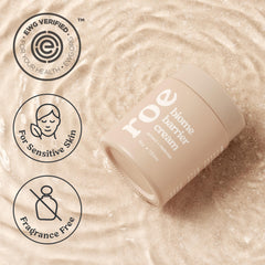 Roe Wellness full-body biome barrier jar highlights a protective, skin-supporting formula for all-over care.