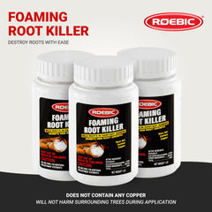 Roebic FRK pack of 3 shows white granules ready for pipe treatment