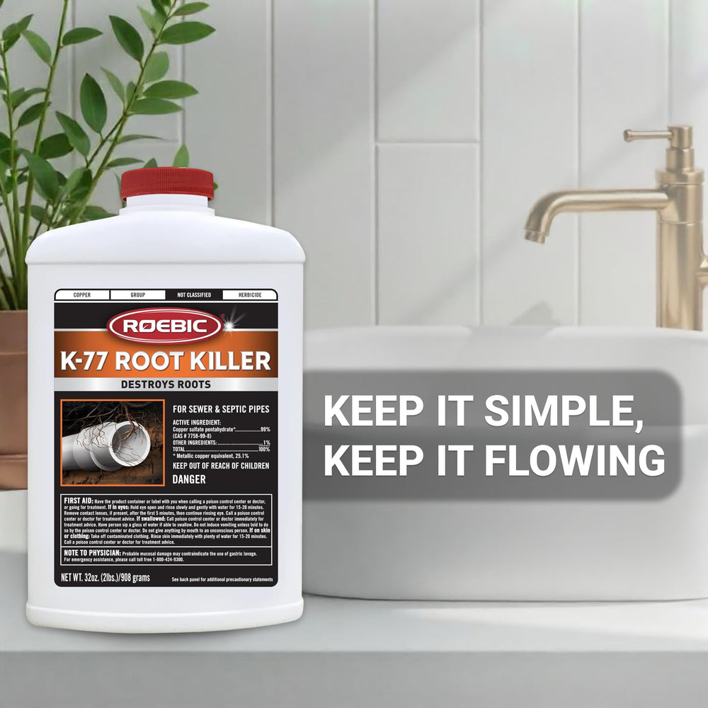 Pipe system with improved drainage after using Roebic K-77.