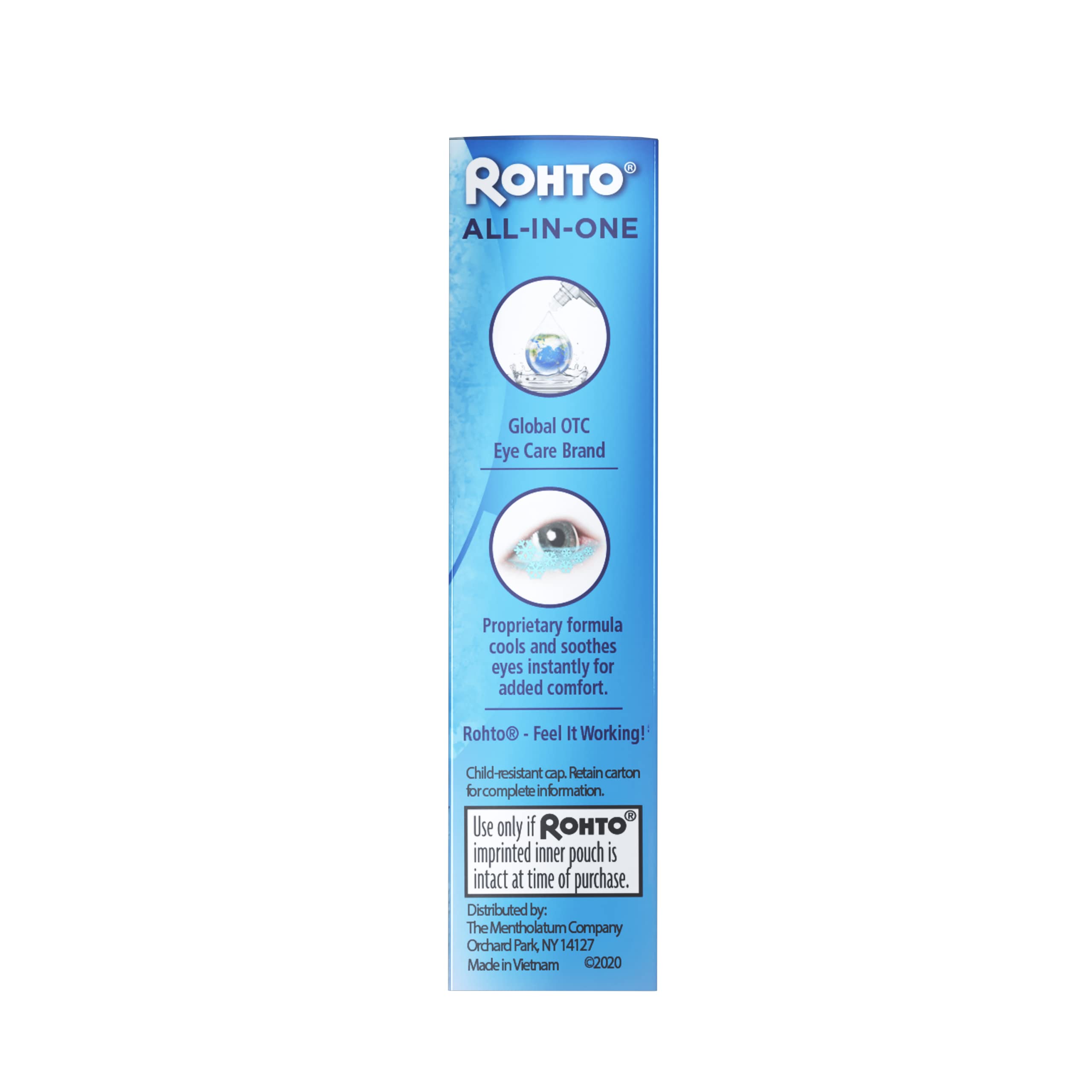 Travel-friendly Rohto packaging ready for on-the-go eye care.